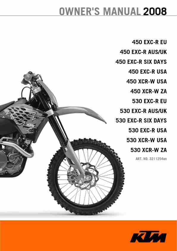 KTM Motorcycle 450 EXC-R AUSUK, 450 EXC-R SIX DAYS 530 XCR-W ZA-page_pdf